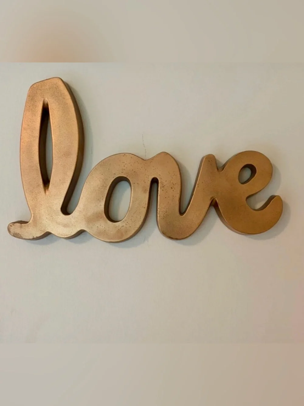 Gold Script and Stacked LOVE Wall Art Set